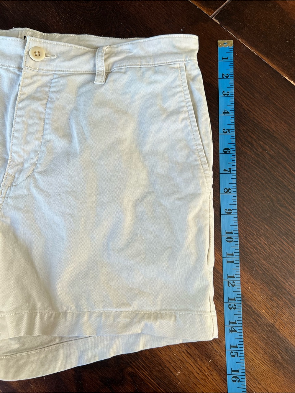 Flint & Tinder Mens 5” Chino Shorts Sz 33 Off White Stretch *Color Transfer* GUC - Picture 13 of 13